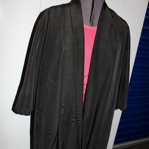 Vintage 60's Black Satin Dress Coat